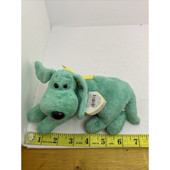 Ty Beanie Baby DIDDLEY Green Dog Yellow Bow Retired - Picture 13 of 13